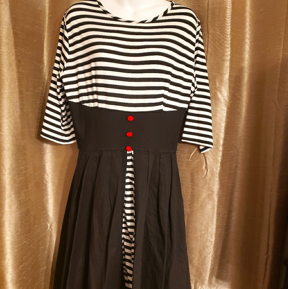 Swing /fitted dress